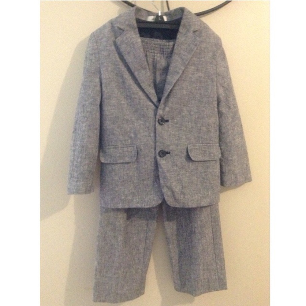 grey kids suit